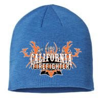 California Firefighter Is My Hero Fire Rescue Gift Sustainable Beanie