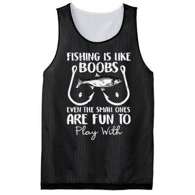 Cute Fishing Is Like Boobs Funny Quote Gifts Mesh Reversible Basketball Jersey Tank