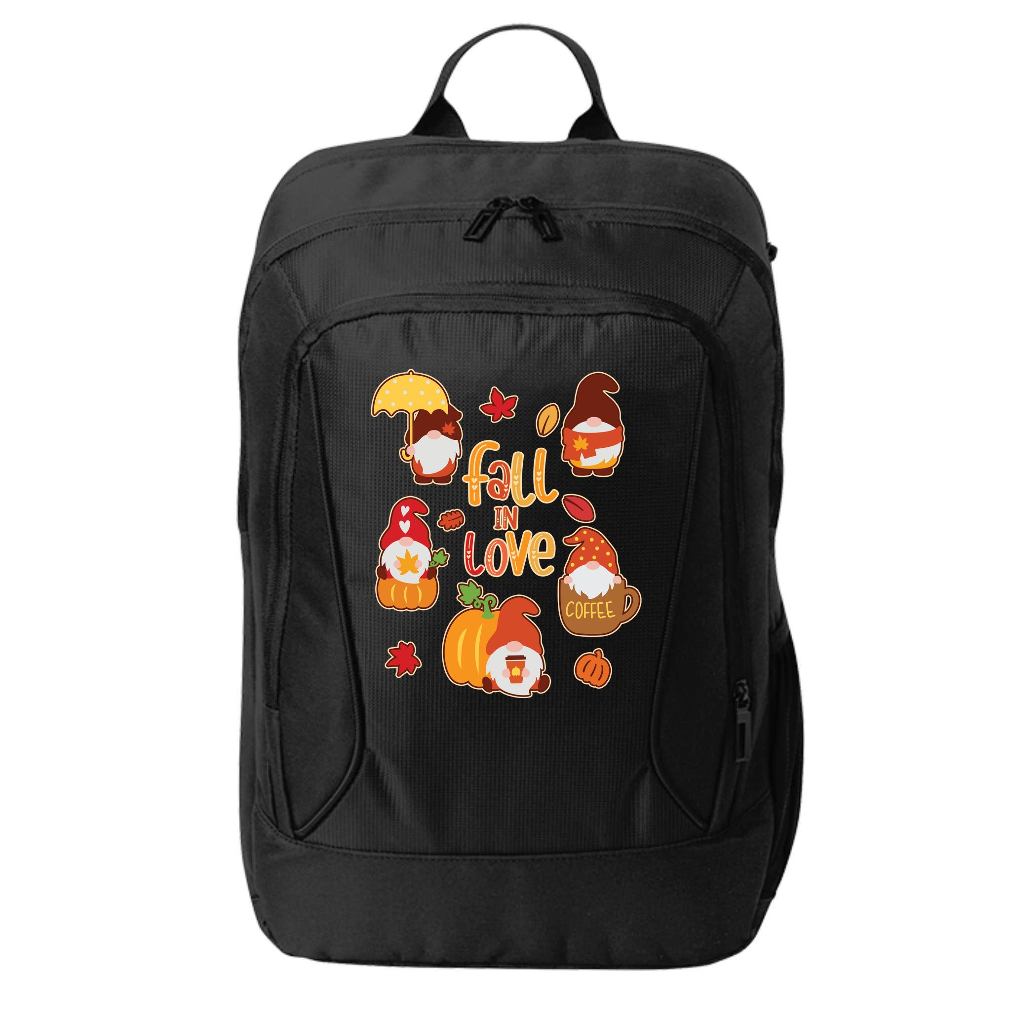 Cute Fall In Love Autumn Gnomes City Backpack