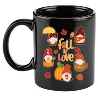 Cute Fall In Love Autumn Gnomes 11oz C Handle Ceramic Mug