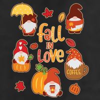 Cute Fall In Love Autumn Gnomes 11oz C Handle Ceramic Mug