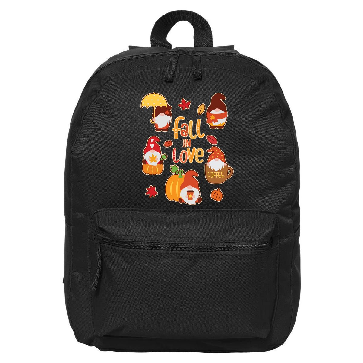 Cute Fall In Love Autumn Gnomes 16 in Basic Backpack