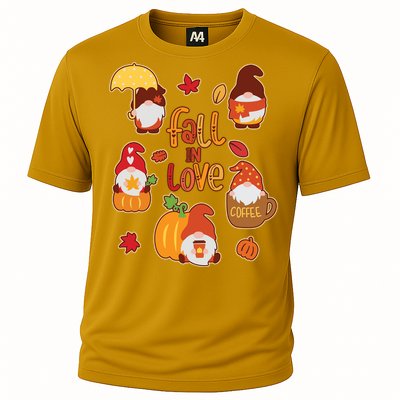 Cute Fall In Love Autumn Gnomes Cooling Performance Crew T-Shirt