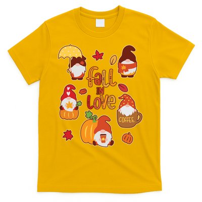 Cute Fall In Love Autumn Gnomes T-Shirt