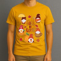 Cute Fall In Love Autumn Gnomes T-Shirt