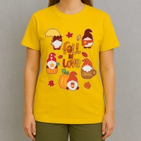 Cute Fall In Love Autumn Gnomes T-Shirt