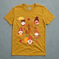 Cute Fall In Love Autumn Gnomes T-Shirt