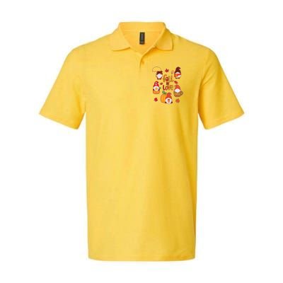 Cute Fall In Love Autumn Gnomes Softstyle Adult Sport Polo