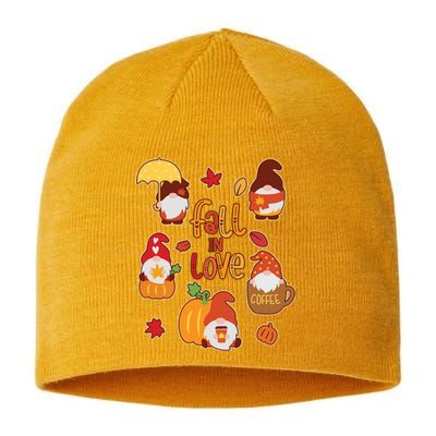 Cute Fall In Love Autumn Gnomes Sustainable Beanie