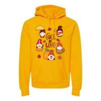 Cute Fall In Love Autumn Gnomes Premium Hoodie