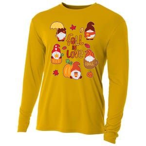 Cute Fall In Love Autumn Gnomes Cooling Performance Long Sleeve Crew