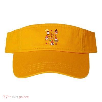 Cute Fall In Love Autumn Gnomes Valucap Bio-Washed Visor