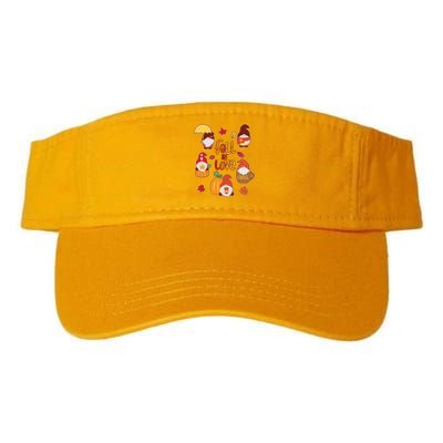 Cute Fall In Love Autumn Gnomes Valucap Bio-Washed Visor