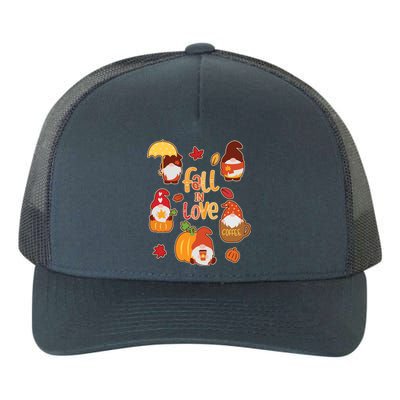 Cute Fall In Love Autumn Gnomes Yupoong Adult 5-Panel Trucker Hat