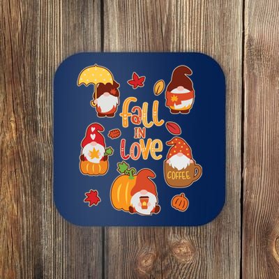 Cute Fall In Love Autumn Gnomes Coaster