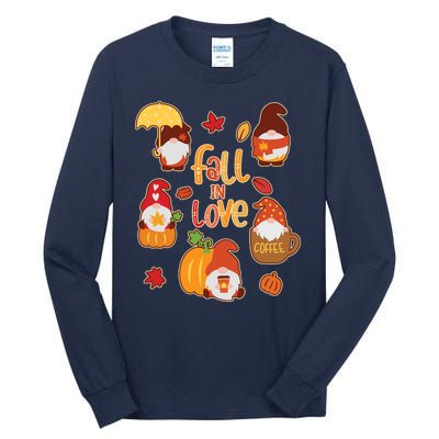 Cute Fall In Love Autumn Gnomes Tall Long Sleeve T-Shirt