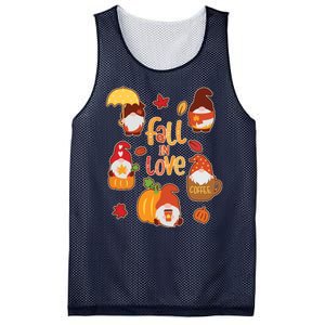 Cute Fall In Love Autumn Gnomes Mesh Reversible Basketball Jersey Tank