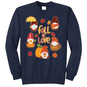 Cute Fall In Love Autumn Gnomes Tall Sweatshirt