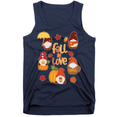 Cute Fall In Love Autumn Gnomes Tank Top