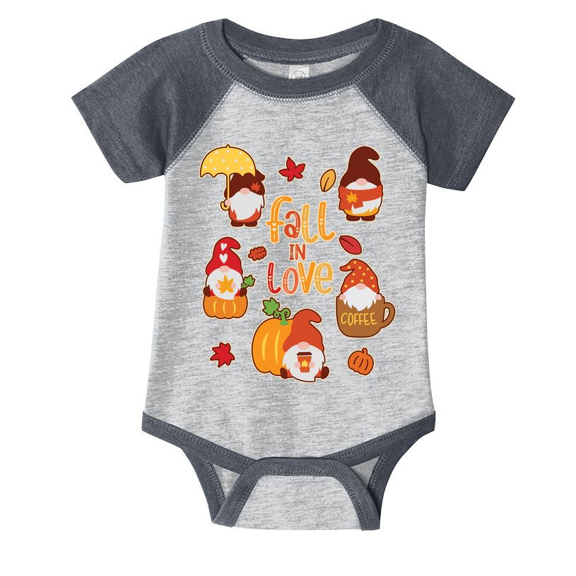 Cute Fall In Love Autumn Gnomes Infant Baby Jersey Bodysuit
