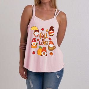 Cute Fall In Love Autumn Gnomes Women's Strappy Tank