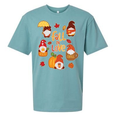 Cute Fall In Love Autumn Gnomes Sueded Cloud Jersey T-Shirt