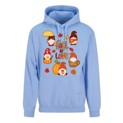 Cute Fall In Love Autumn Gnomes Unisex Surf Hoodie