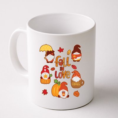 Cute Fall In Love Autumn Gnomes Coffee Mug