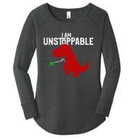 Cute & Funny I Am Unstoppable TRex Dinosaur TShirt Women's Perfect Tri Tunic Long Sleeve Shirt