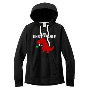 Cute & Funny I Am Unstoppable TRex Dinosaur TShirt Women's Fleece Hoodie