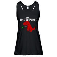 Cute & Funny I Am Unstoppable TRex Dinosaur TShirt Ladies Essential Flowy Tank