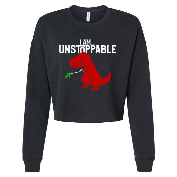 Cute & Funny I Am Unstoppable TRex Dinosaur TShirt Cropped Pullover Crew