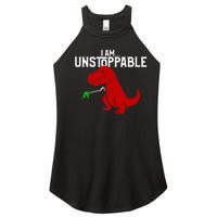 Cute & Funny I Am Unstoppable TRex Dinosaur TShirt Women's Perfect Tri Rocker Tank