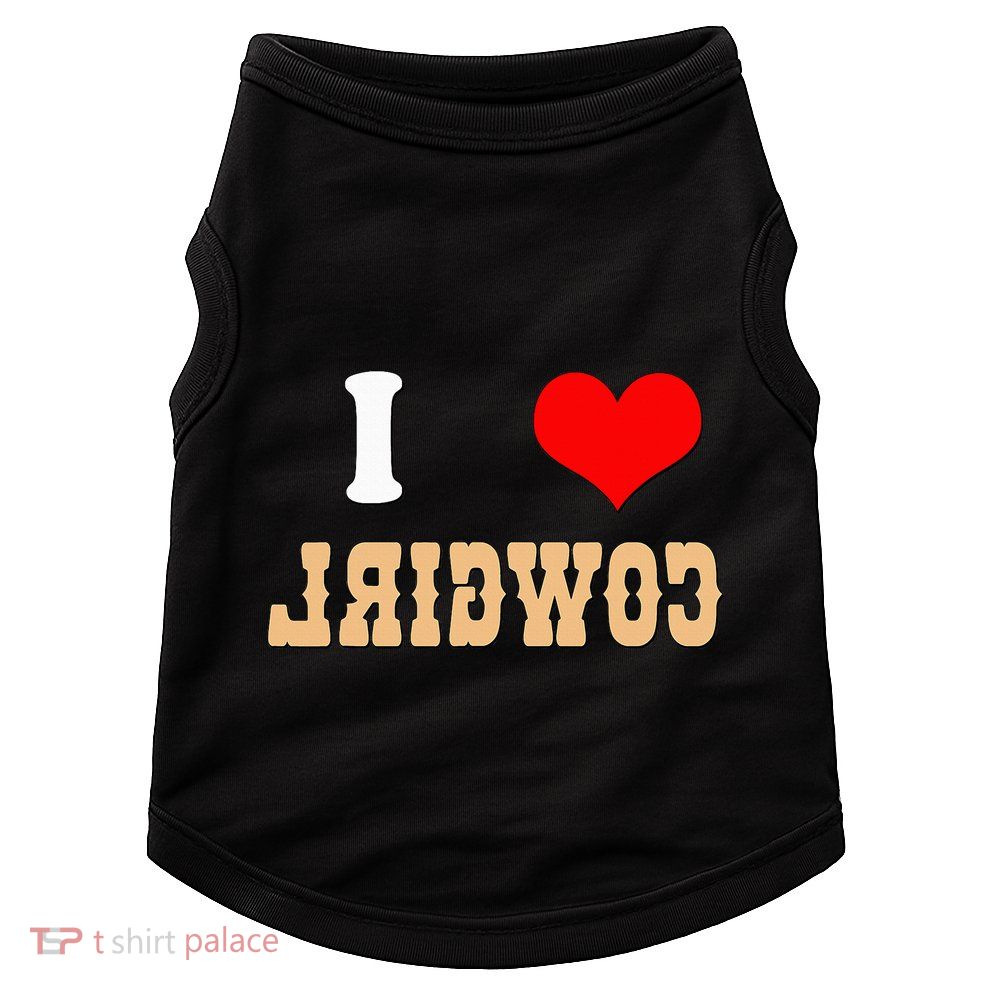 Country Funny I Heart Cowgirls I Love Reverse Cowgirl Doggie Tank