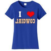 Country Funny I Heart Cowgirls I Love Reverse Cowgirl Women's T-Shirt