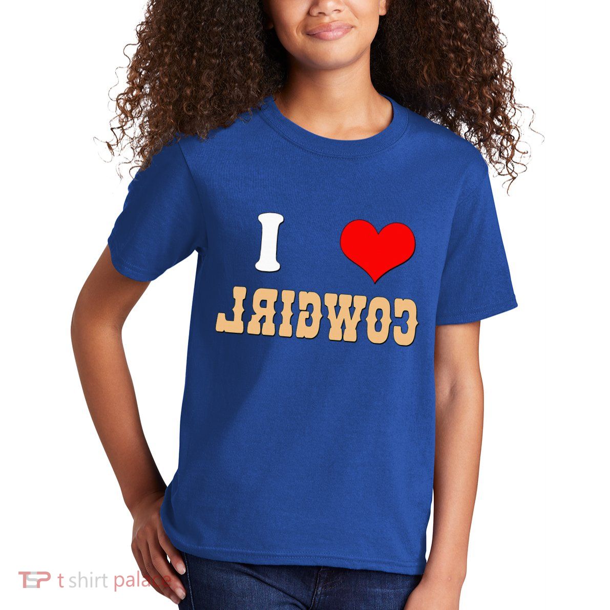Country Funny I Heart Cowgirls I Love Reverse Cowgirl Kids T-Shirt