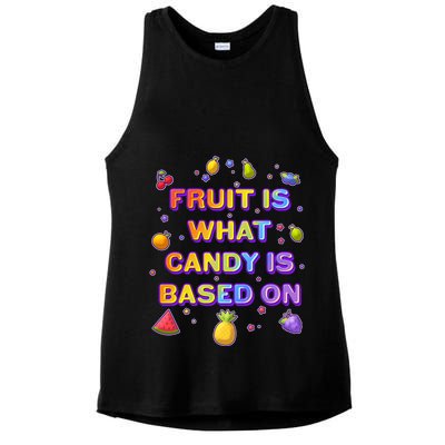 Colorful Fruit Is What Candy Is Based On Ladies PosiCharge Tri-Blend Wicking Tank