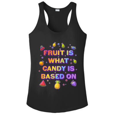 Colorful Fruit Is What Candy Is Based On Ladies PosiCharge Competitor Racerback Tank