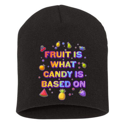 Colorful Fruit Is What Candy Is Based On Short Acrylic Beanie