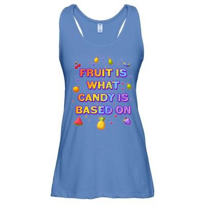 Colorful Fruit Is What Candy Is Based On Ladies Essential Flowy Tank