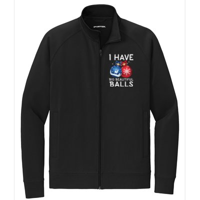 Christmas Funny I Have Big Beautiful Balls Xmas Stretch Full-Zip Cadet Jacket