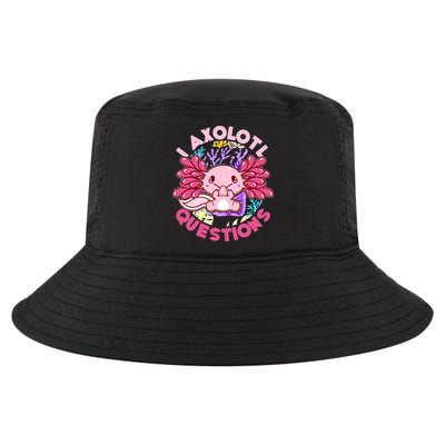 Cute Funny I Axolotl Questions Cool Comfort Performance Bucket Hat
