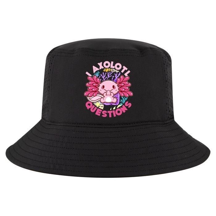 Cute Funny I Axolotl Questions Cool Comfort Performance Bucket Hat