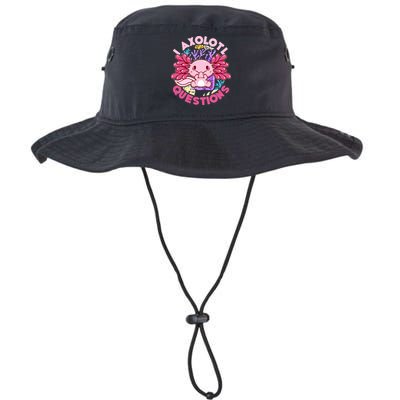 Cute Funny I Axolotl Questions Bucket Hat