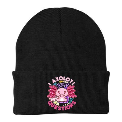 Cute Funny I Axolotl Questions Beanie