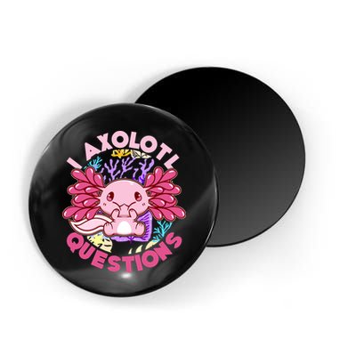 Cute Funny I Axolotl Questions Magnet