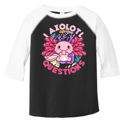 Cute Funny I Axolotl Questions Toddler Fine Jersey T-Shirt