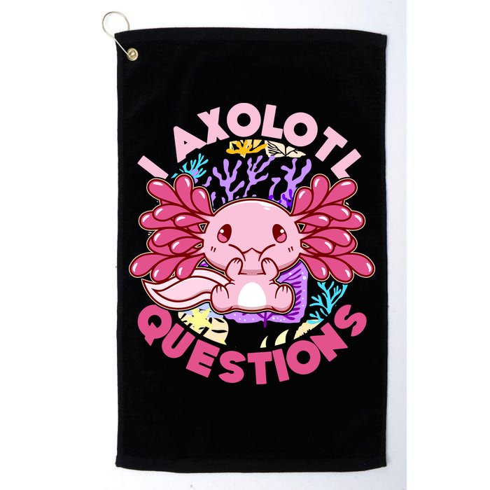 Cute Funny I Axolotl Questions Golf Towel