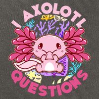 Cute Funny I Axolotl Questions Cotton Canvas Backpack