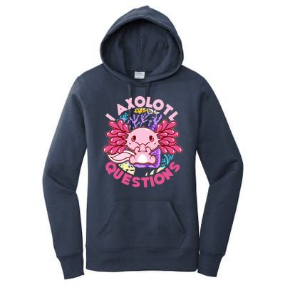 Cute Funny I Axolotl Questions Women's Pullover Hoodie